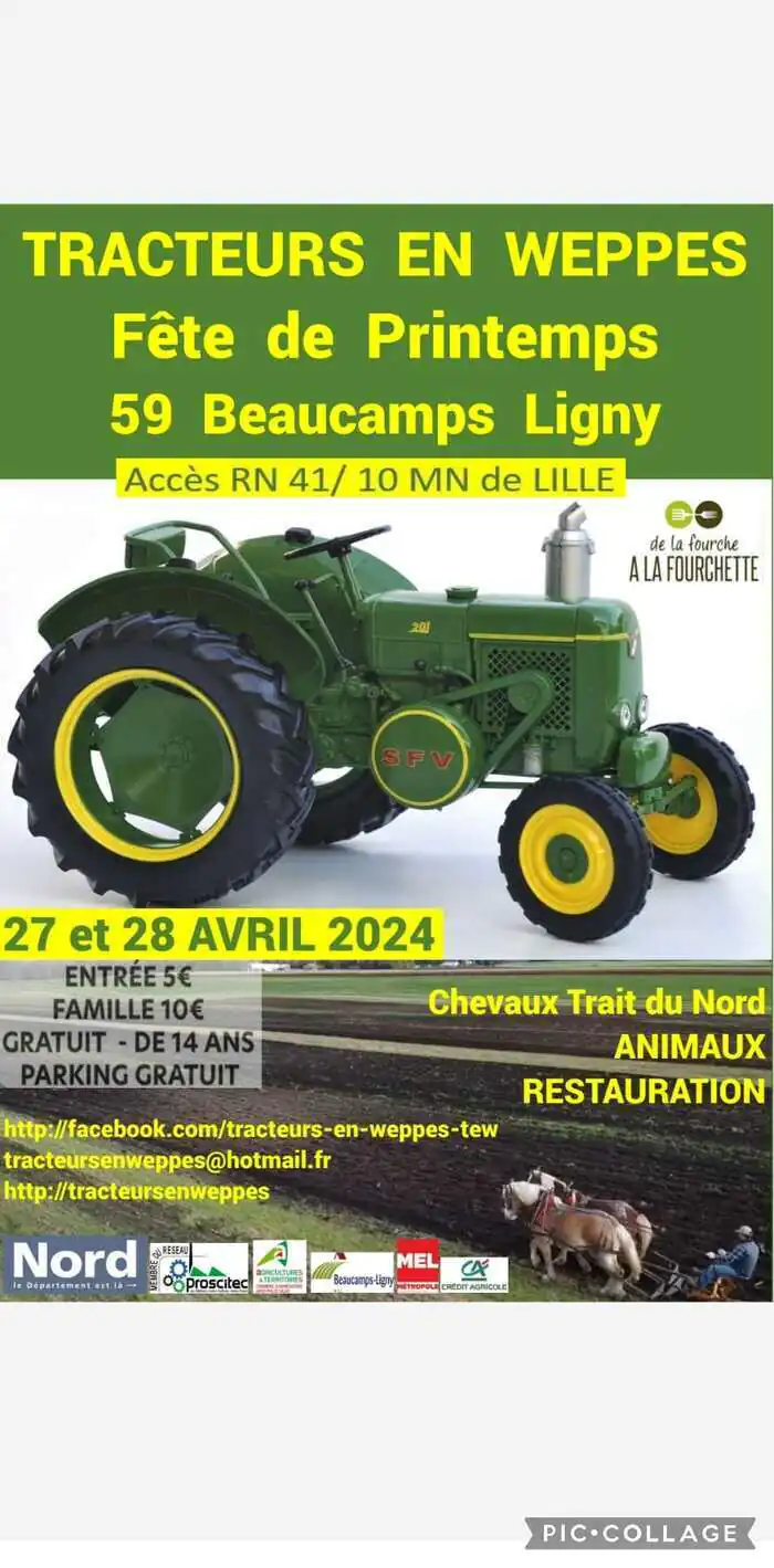 Tracteurs en Weppes - Fête du printemps Tracteur en Weppes Beaucamps-Ligny