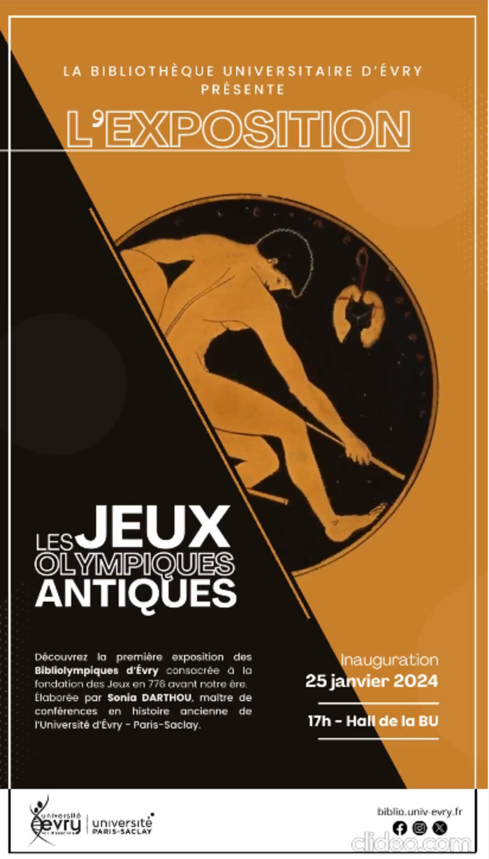 Exposition : Les Jeux Olympiques antiques Université d'Evry - Bibliothèque Universitaire Évry-Courcouronnes