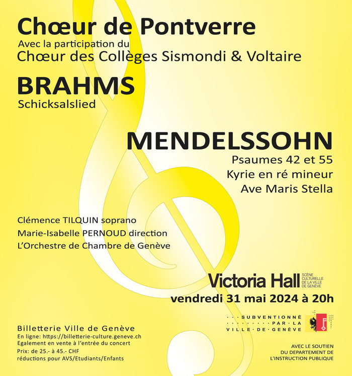 Chœur de Pontverre; Clémence Tilquin (soprano); L’Orchestre de Chambre de Genève