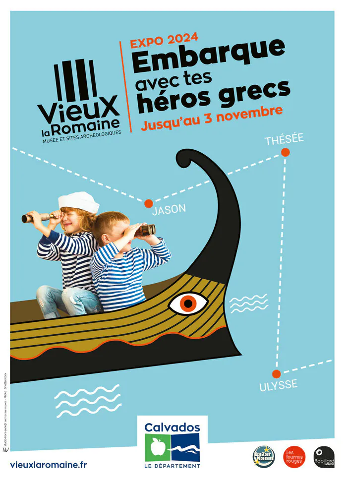 Visite guidée aux flambeaux de l'exposition : embarque avec tes héros grecs Vieux-la-Romaine