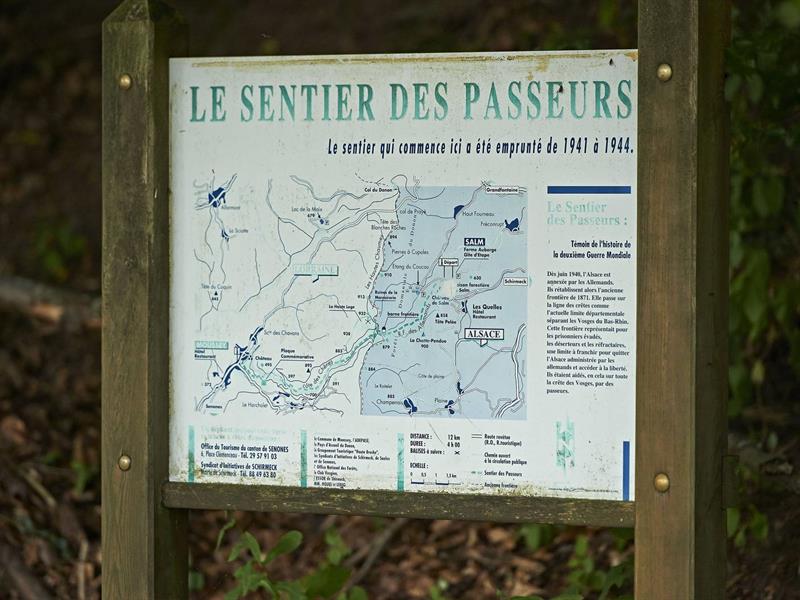 Sentier thématique : Le Sentier des Passeurs de Salm (Alsace) à Moussey (Vosges) La Broque Grand Est