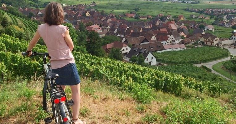 Vignoble et vallon d'Alsace à vélo Eguisheim Grand Est