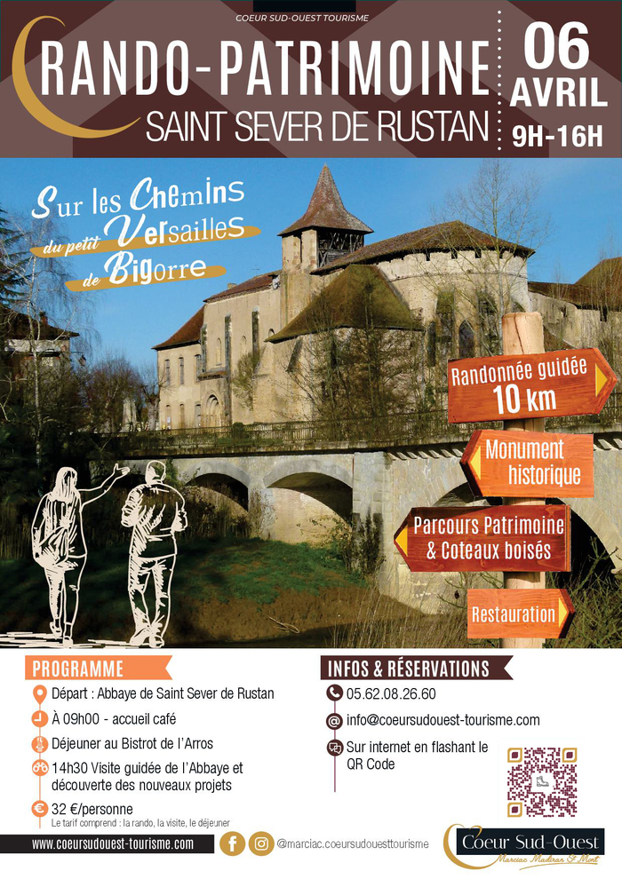 Rando patrimoine Abbaye de Saint Sever de Rustan Saint-Sever-de-Rustan