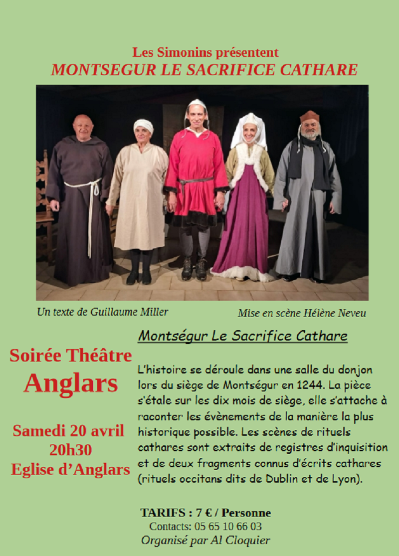 Théâtre à Anglars "Montségur le sacrifice cathare"