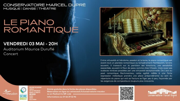 Le piano romantique Auditorium Maurice Duruflé Meudon