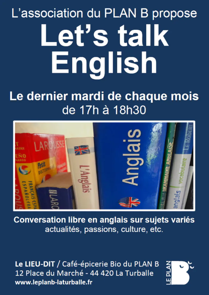 Let's talk english Café épicerie Le Plan B La turballe