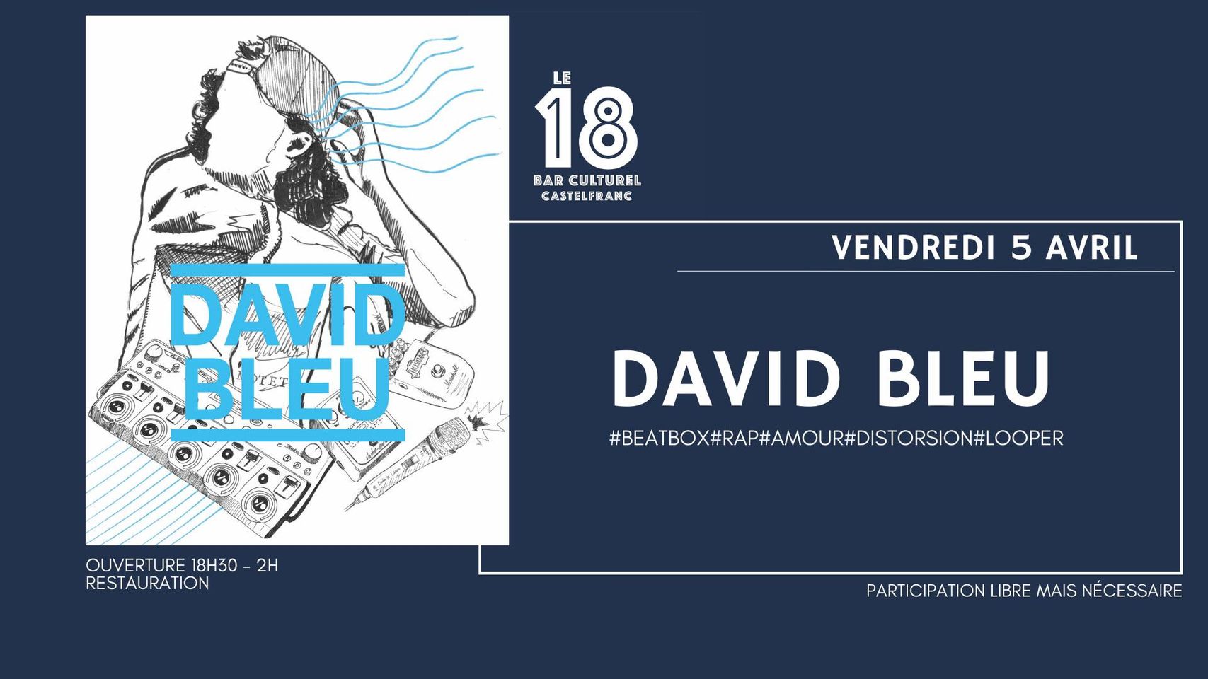 Concert au 18: David Bleu