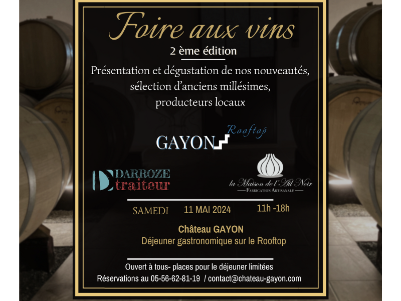 Gayon Rooftop Foire aux Vins du Château Gayon 2e édition !