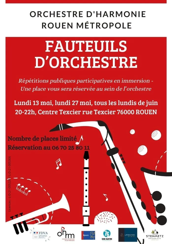 Fauteuils d'Orchestre Centre Jean Texcier Rouen