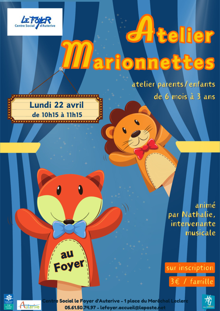Atelier Marionnettes Centre Social Le Foyer d'Auterive Auterive