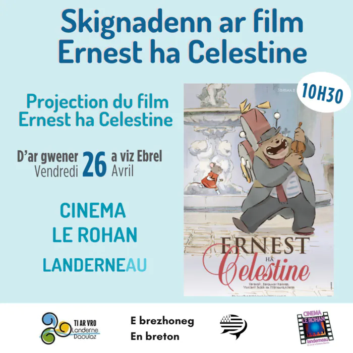 Projection en breton : Ernest et Celestine cinema le Rohan Landerneau