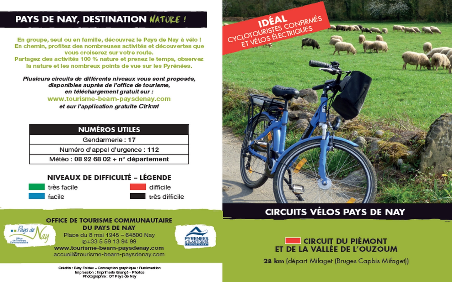 Circuit vélo 8 : Circuit du Piémont et de la Vallée de l'Ouzoum Bruges-Capbis-Mifaget Nouvelle-Aquitaine
