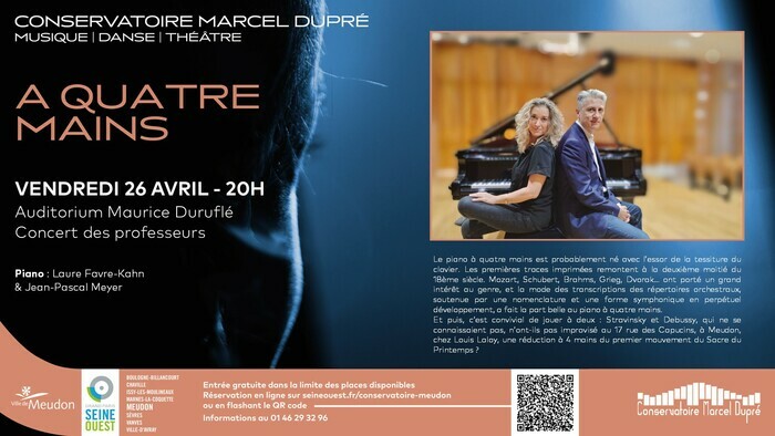 A quatre mains Conservatoire à Rayonnement Départemental Marcel Dupré de Meudon