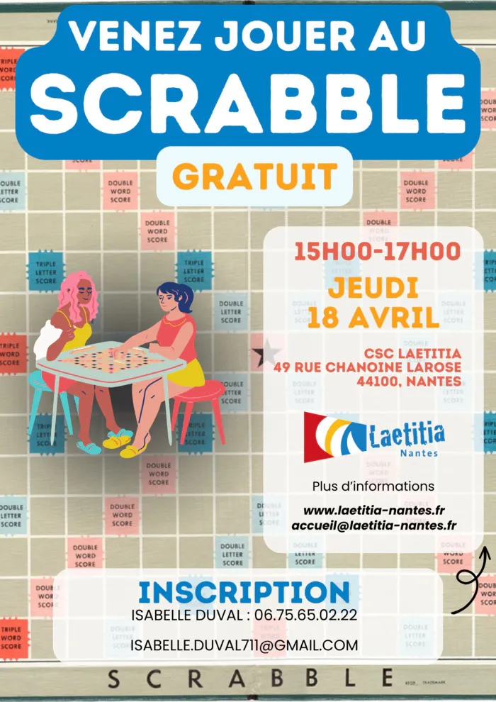 Scrabble party CSC Laetitia Nantes