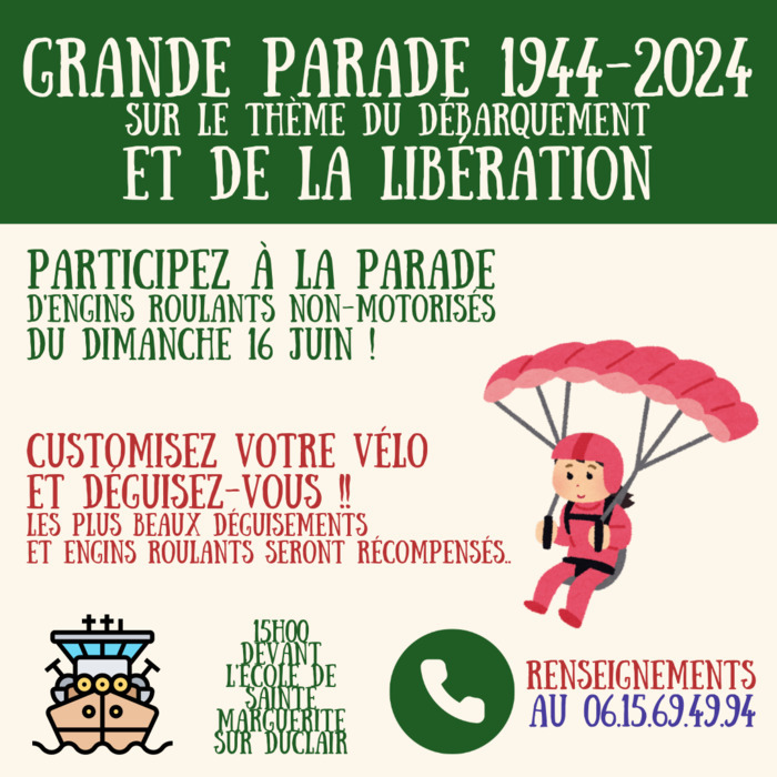 Grande Parade de la Libération 1944-2024 École Jacques-Yves Cousteau Sainte-Marguerite-sur-Duclair