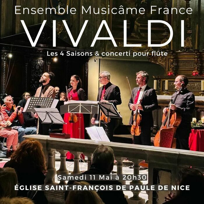 Concert 100% Vivaldi à Nice : Les 4 Saisons et concerti pour flûte Eglise Saint François de Paule