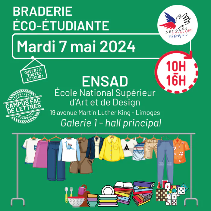 Braderie Eco étudiante ENSAD Limoges
