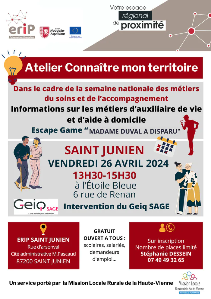 Informations sur les métiers de l'aide à domicile Etoile Bleue Saint-Junien