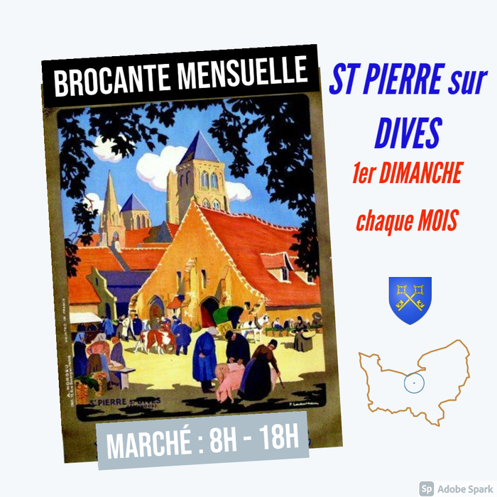 Brocante mensuelle de St Pierre sur Dives Halle saint pierre sur dives Saint-Pierre-en-Auge