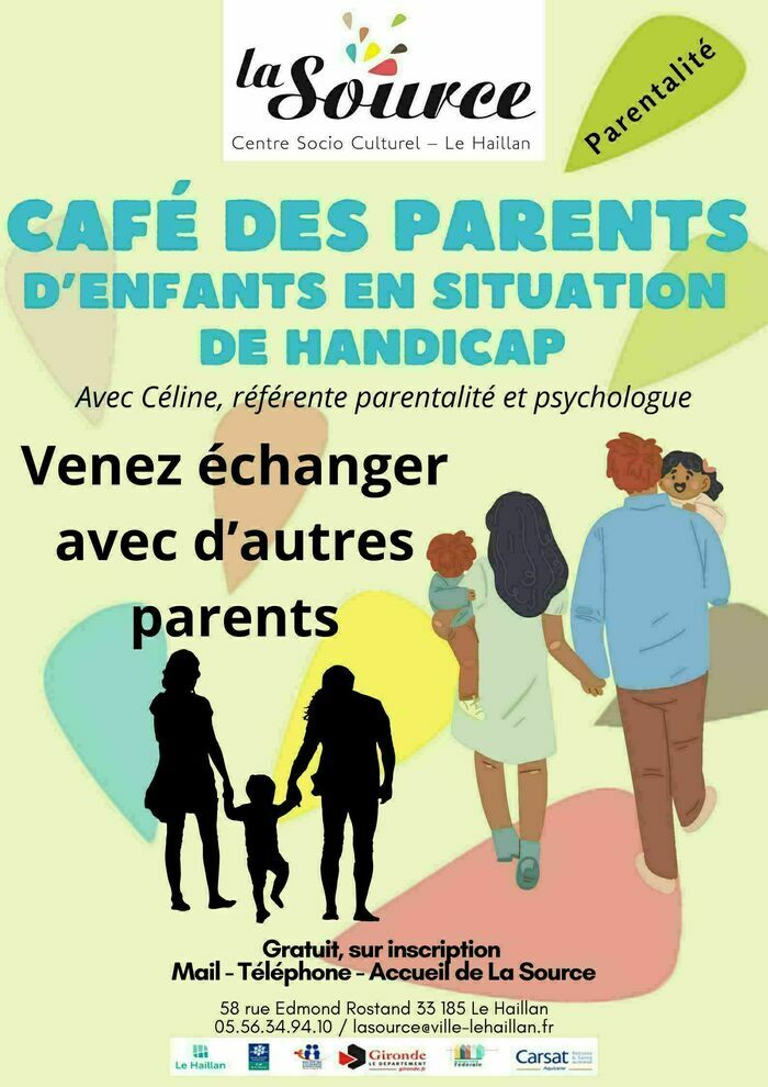 Café des parents d'enfants en situation de handicap La Source - Centre Socio Culturel Le Haillan