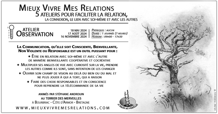 Mieux Vivre Mes Relations - Atelier OBSERVATION - mai / août