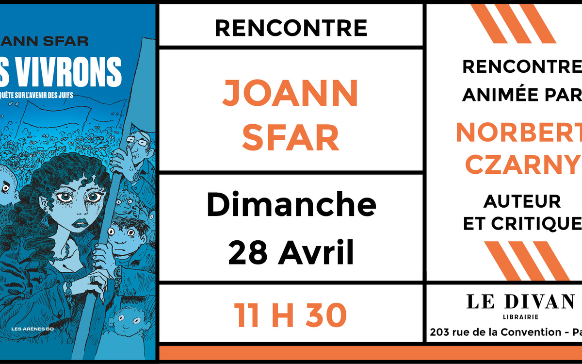 Rencontre Bande Dessinée avec Joann Sfar au Divan Librairie Le Divan Paris