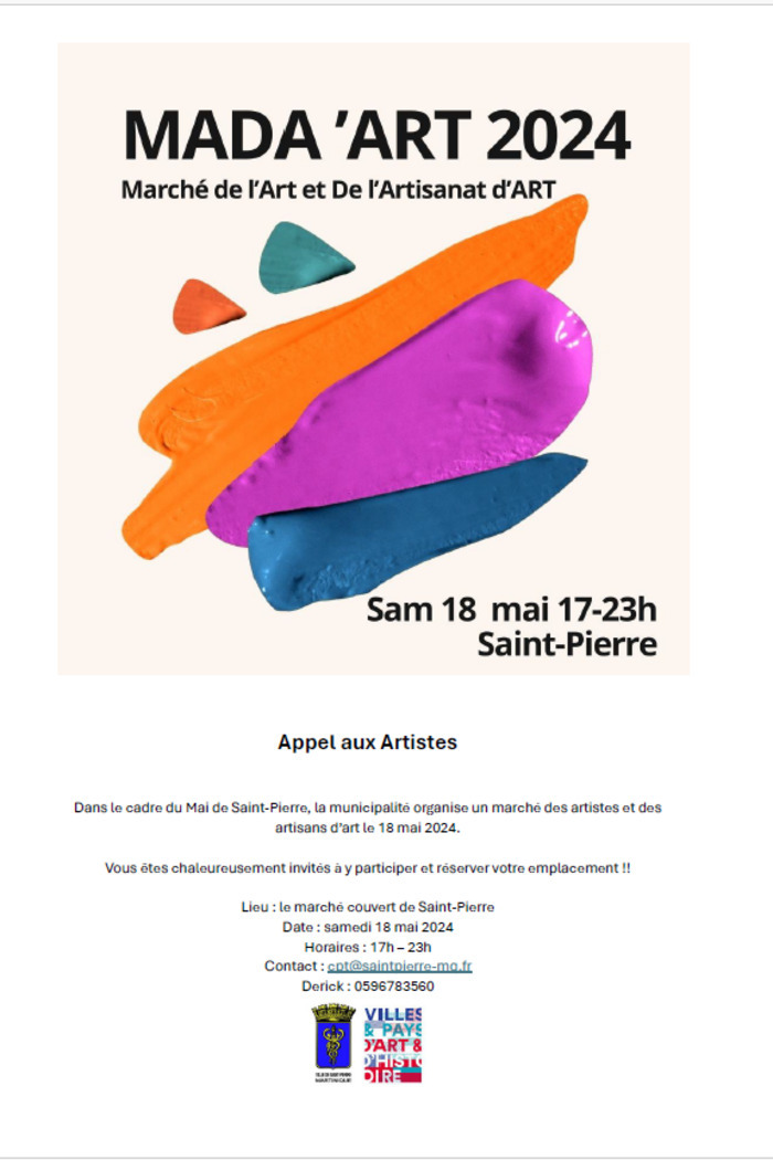 MADA'ART 2024 Marché Couvert Max RANSAY Saint-Pierre