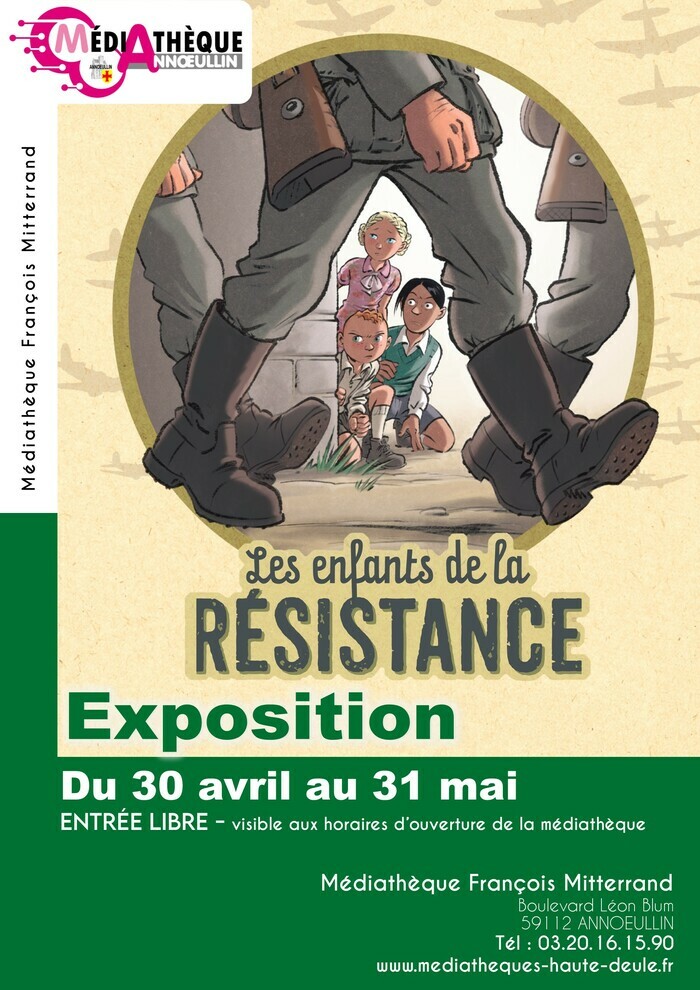 Exposition - Les enfants de la résistance Médiathèque François Mitterrand - Annoeullin Annœullin