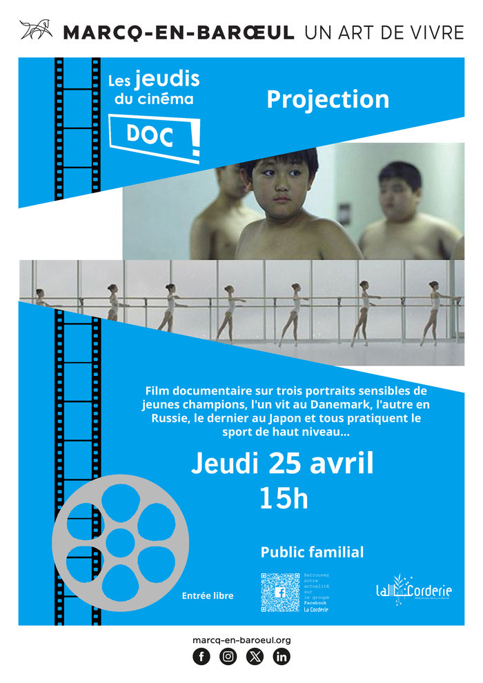 Les jeudis du cinéma doc Médiathèque La Corderie Marcq-en-Baroeul Marcq-en-Barœul