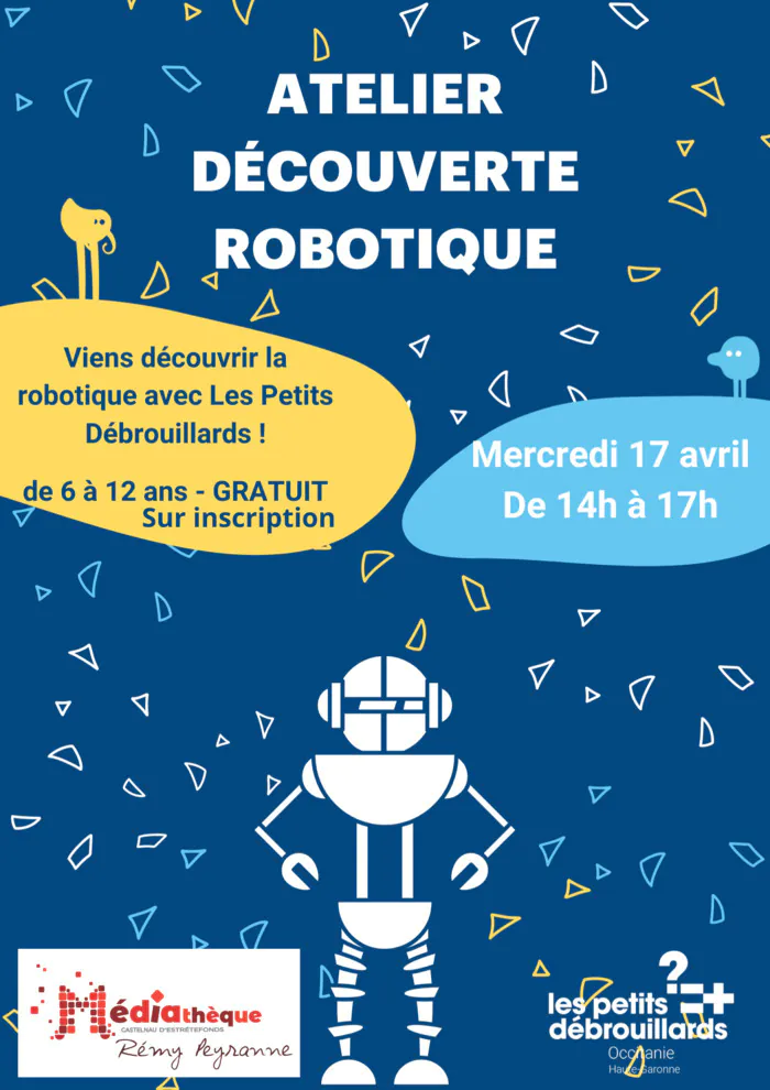 Atelier découverte robotique mediathèque Rémy Peyranne Castelnau-d'Estrétefonds