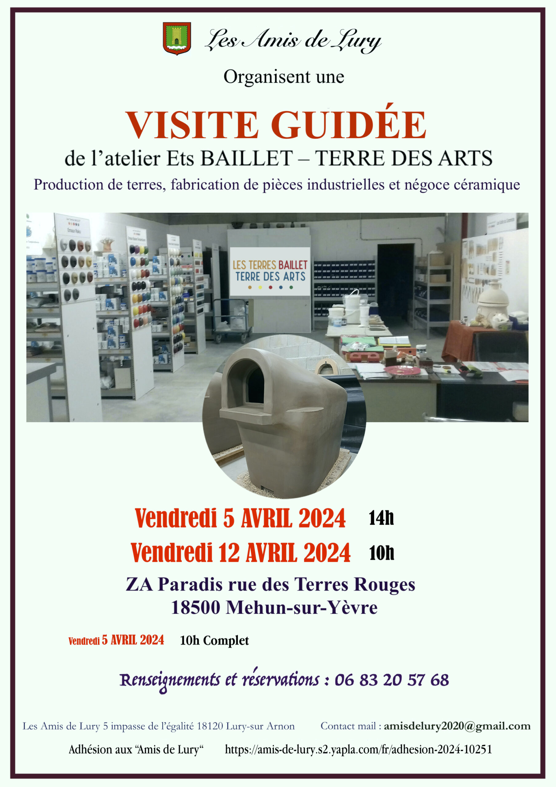 Visite des ateliers céramique Ets Baillet- Terre des arts