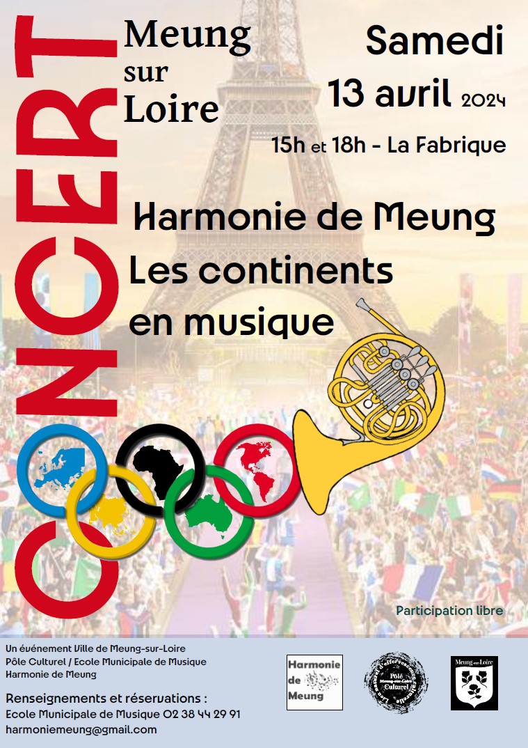 Concert de l'Harmonie de Meung les continents en musique