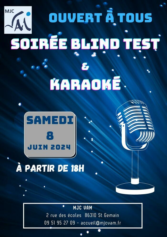 Soirée blind test et karaoké MJC VAM Saint-Germain