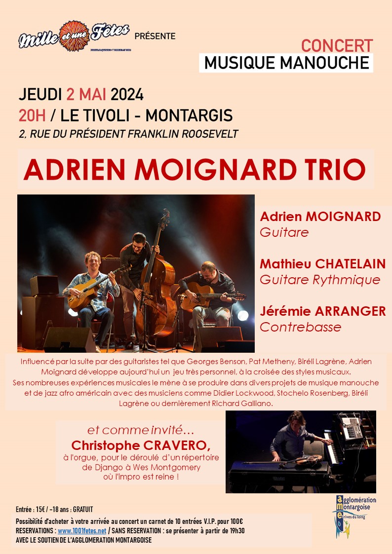 Concert Adrien Moignard Trio