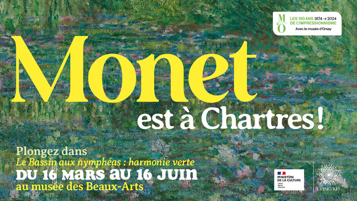 visite libre des collections du musée des beaux-arts et du tableau de Claude Monet " le Bassin aux nymphéas" Musée des beaux-arts de Chartres Chartres