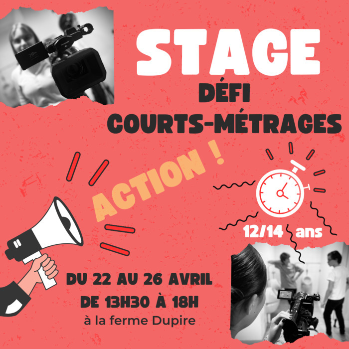 Stage : défi courts-métrages OMJC Villeneuve-d'Ascq