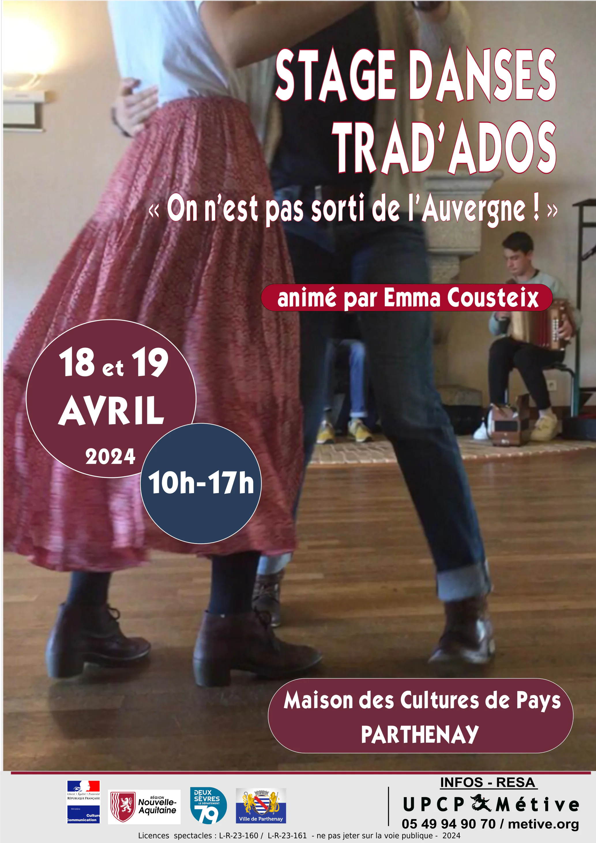 Stage de danse Trad'Ados "On n'est pas sorti de l'Auvergne !"
