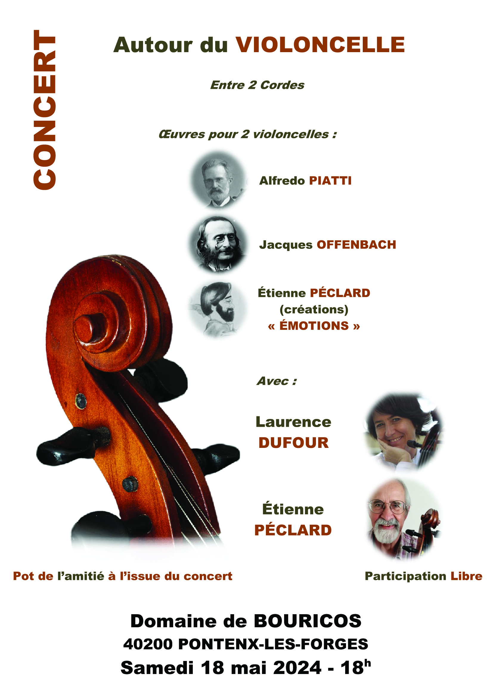 Concert Entre 2 cordes à Bouricos Pontenx-les-Forges samedi 18 mai 2024 ...