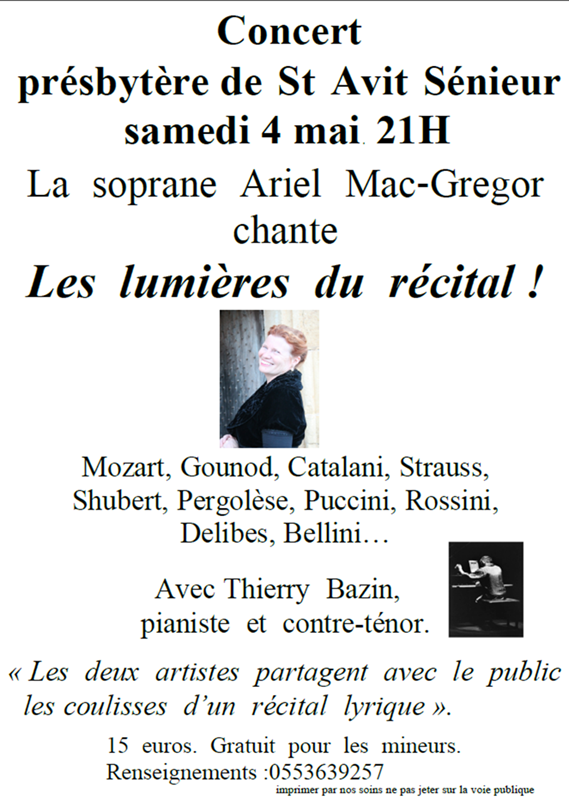 Concert "Les lumières du récital" par la Compagnie Estival