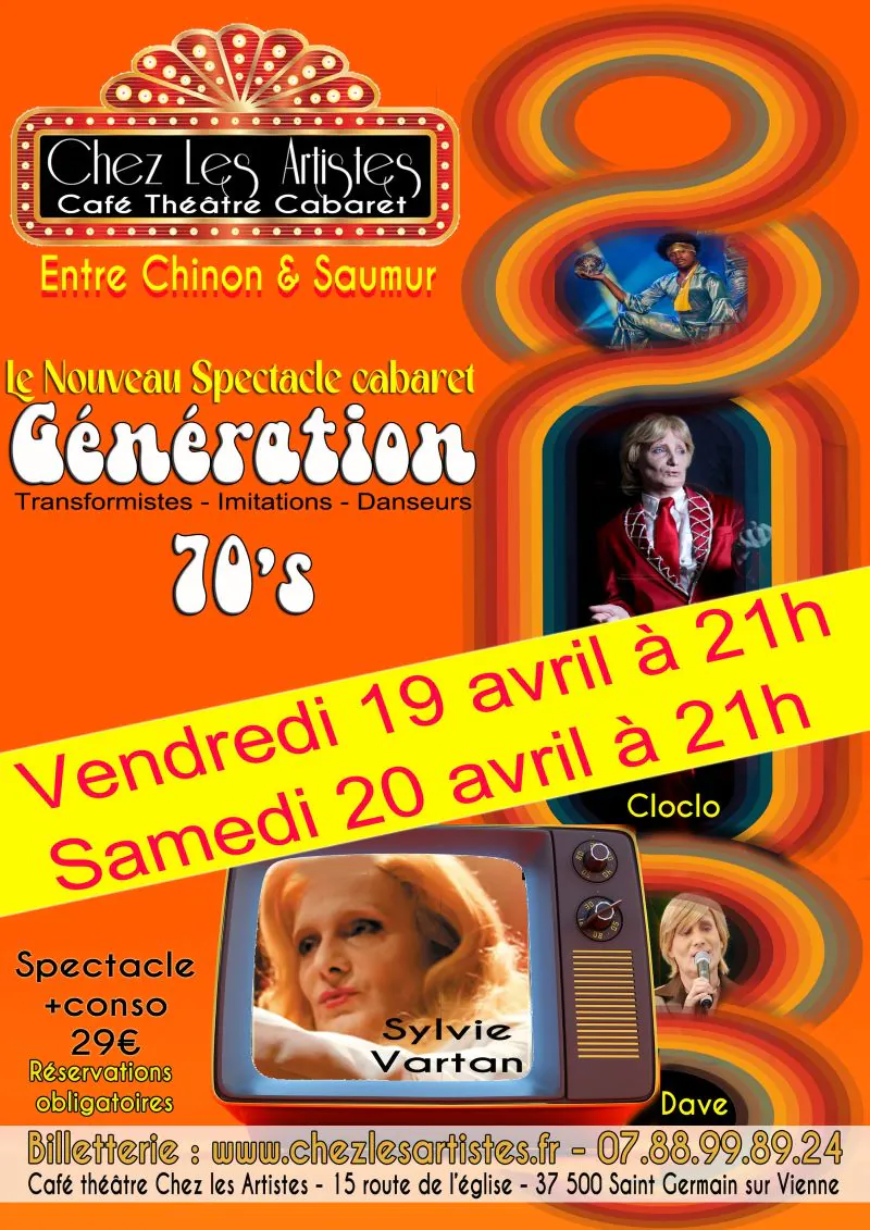 Spectacle Cabaret "Génération 70's"