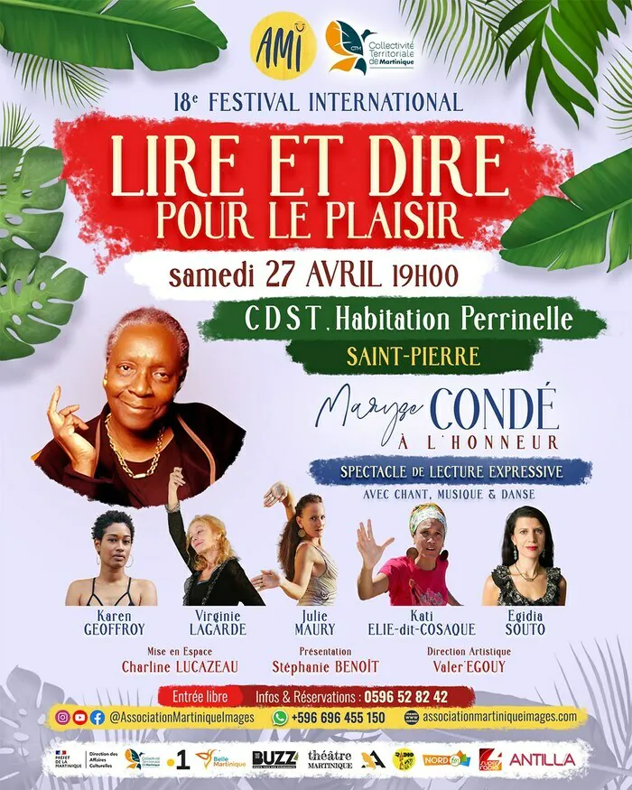 18ème FESTIVAL INTERNATIONAL LIRE ET DIRE POUR LE PLAISIR Saint-Pierre Martinique Saint-Pierre