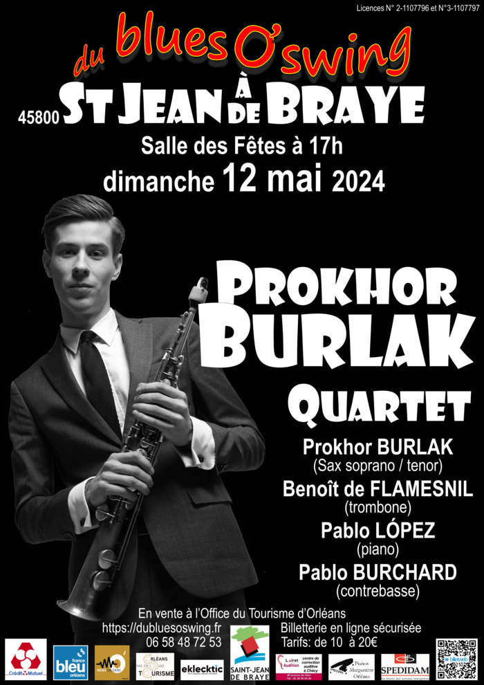 Prokhor Burlak Quartet salle des fêtes de saint-jean de braye Saint-Jean-de-Braye