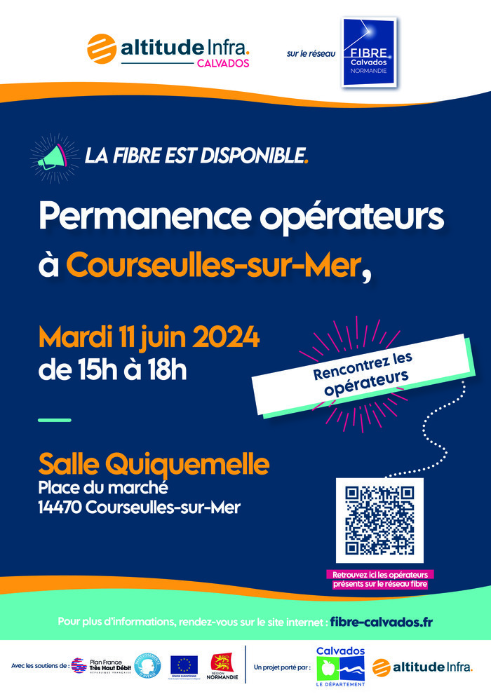 Permanence opérateurs fibre optique à Courseulles-sur-Mer Salle Quiquemelle Courseulles-sur-Mer