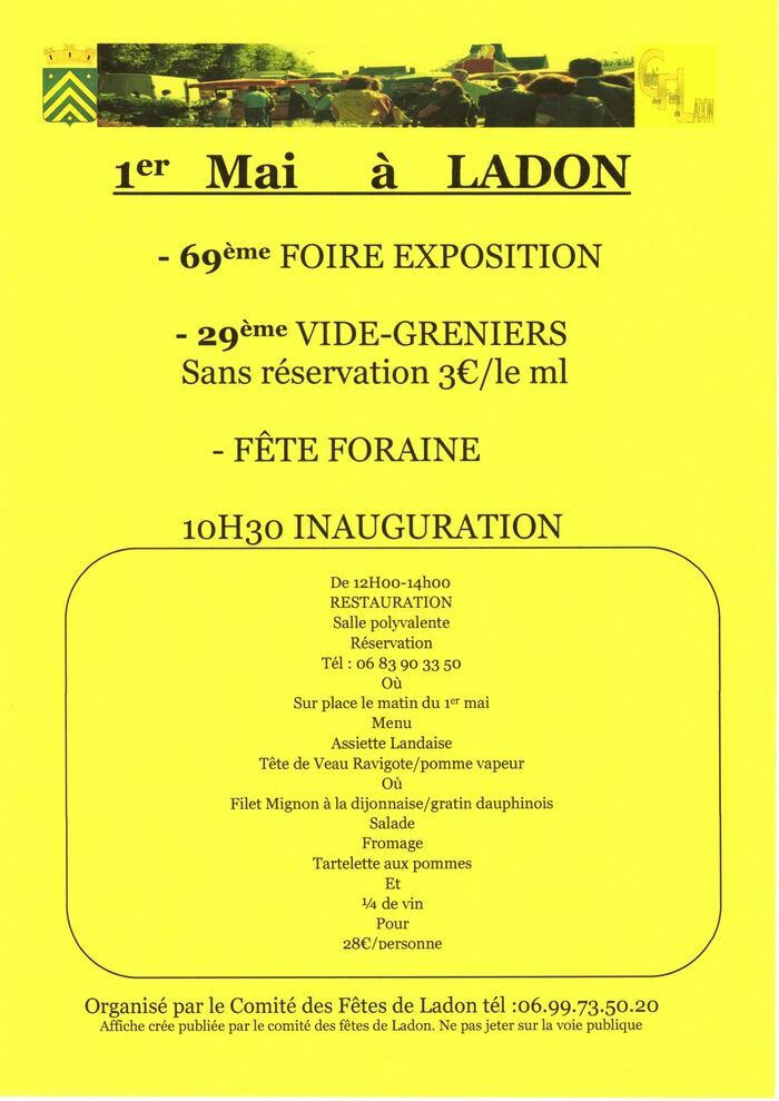 Foire Expo & Vide-Greniers Salle Yves Garré & Champs de foire Ladon