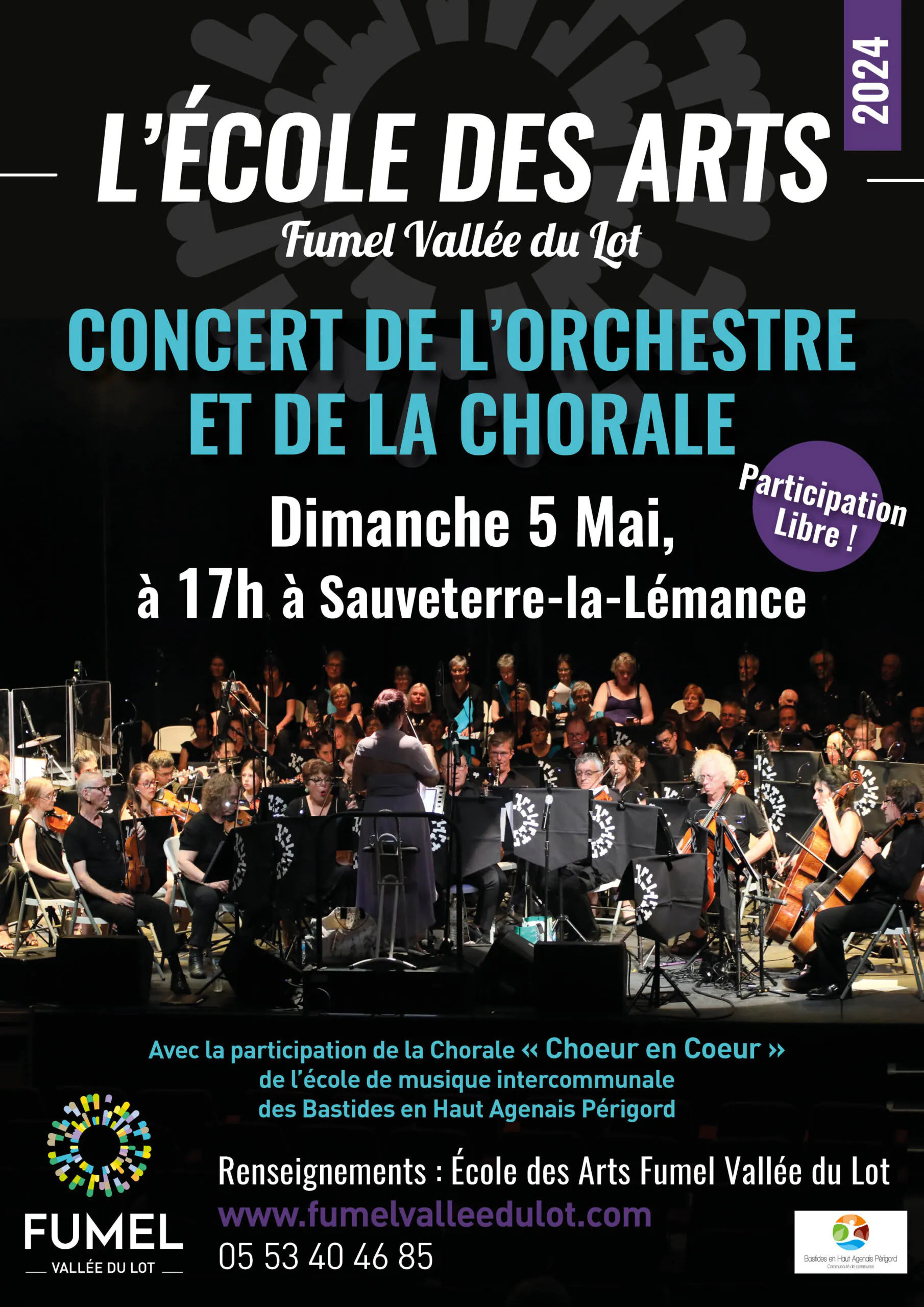 Concert de l'orchestre et de la chorale - École des Arts