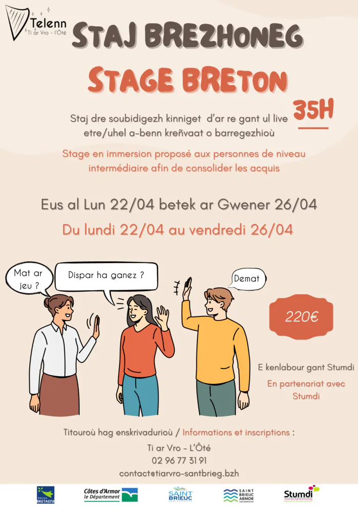 Stage breton Ti ar Vro-l'Ôté Saint-Brieuc