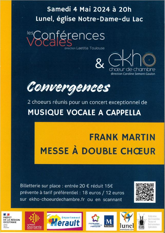 CONVERGENCES MUSIQUE VOCALE A CAPPELLA MESSE À DOUBLE COEUR