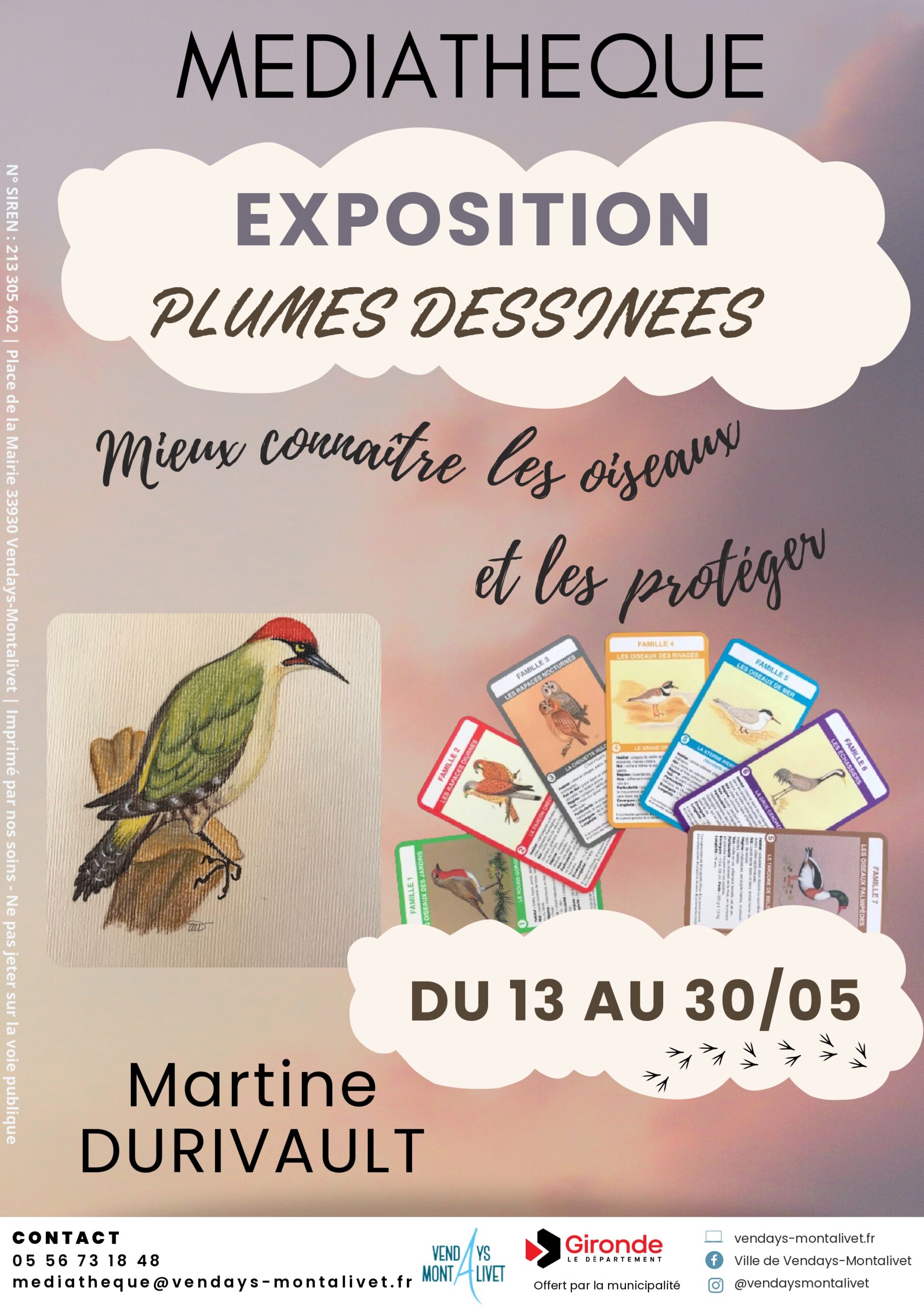 Expo "Plumes dessinées" par Martine Durivault